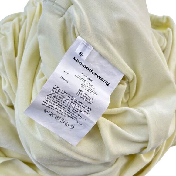 Alexander Wang Interwoven Off Shoulder Mini Dress in Tender Yellow - Picture 4 of 9